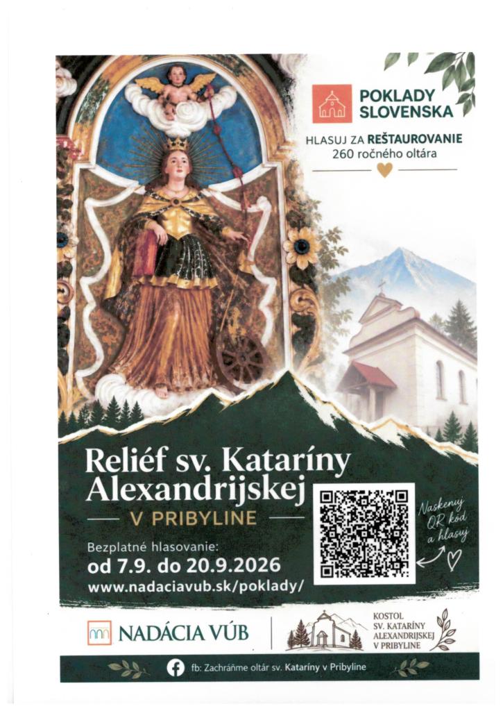 Podora projektu reštaurovania Reliéfu sv.&nbsp;Kataríny Alexandrijskej v&nbsp;Pribyline