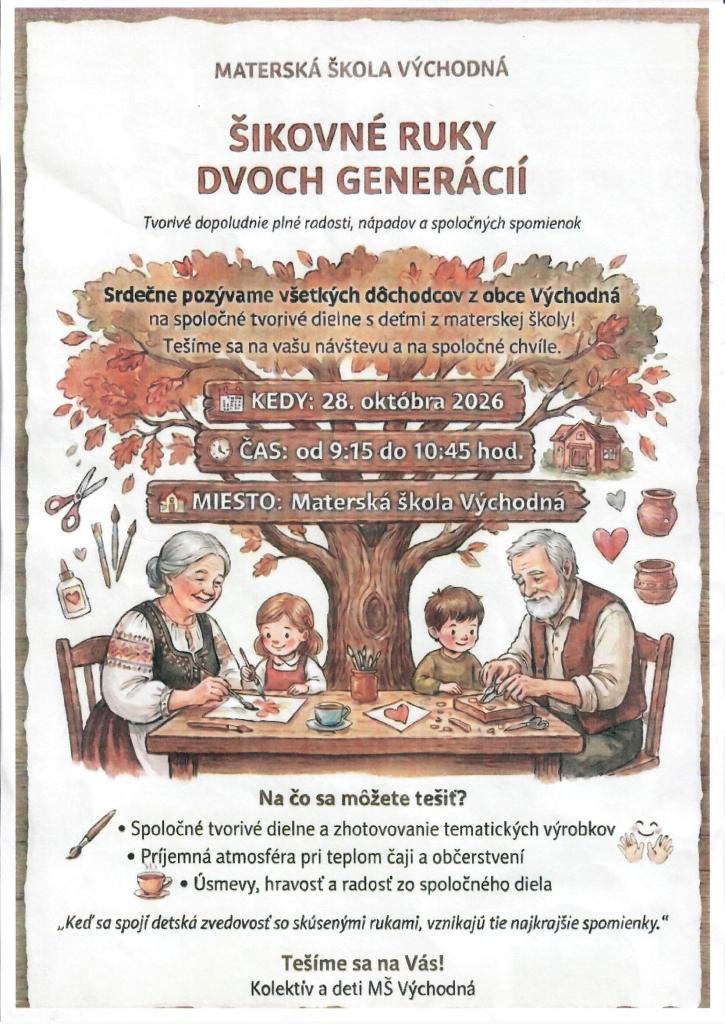 Tvorivé dopoludnie plné radosti, nápadov a spoločných spomienok