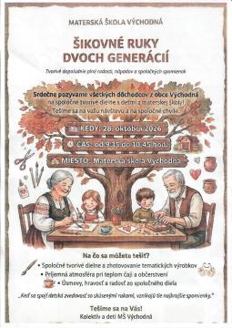 Tvorivé dielne seniorov a škôlkarov vo Východnej 28. októbra